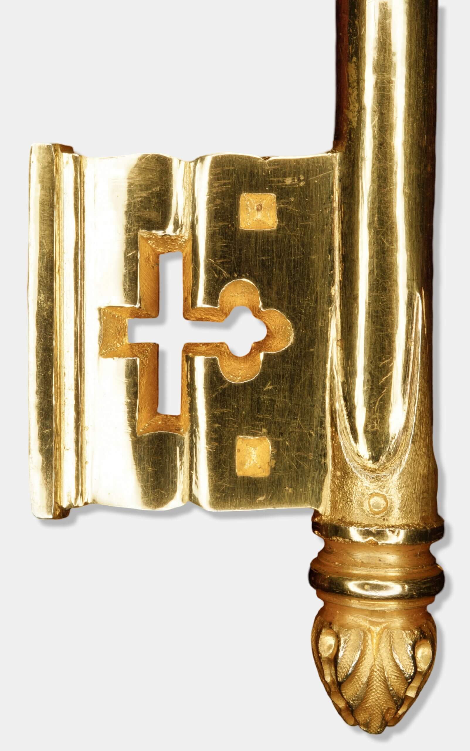 Schlüsselbart und Abschlußsegment am Ende des Schlüsselhalms