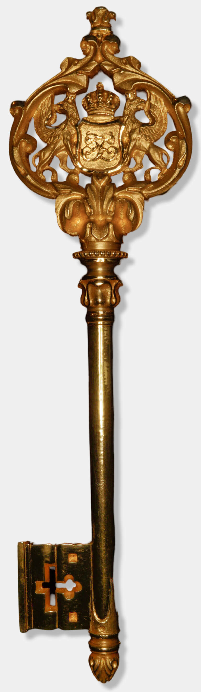 Badischer Kammerherrenschlüssel mit dem Monogramm des Großherzogs